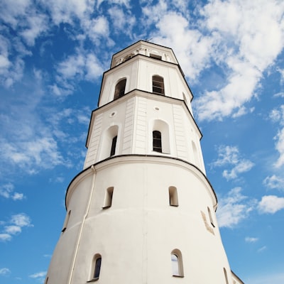 white lighthouse under blue sky