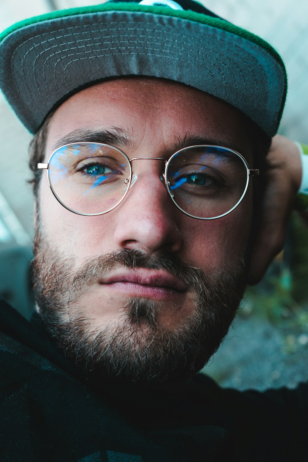 man wearing eyeglasses