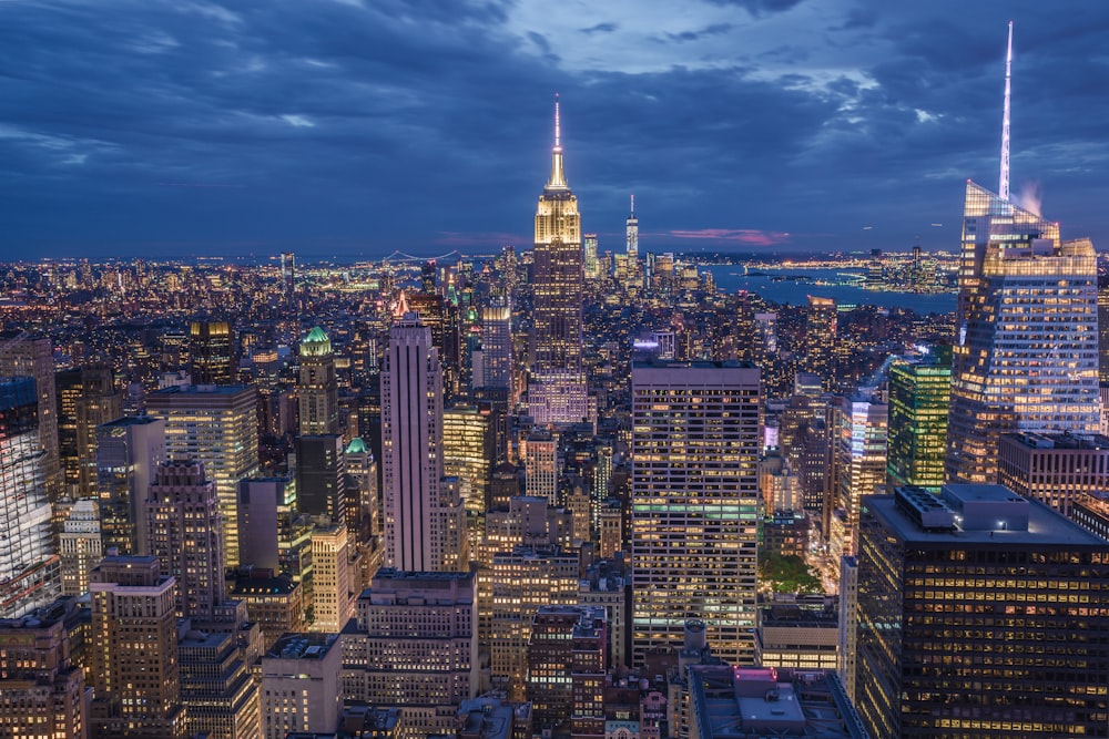 aerial photography of high-rise buildings