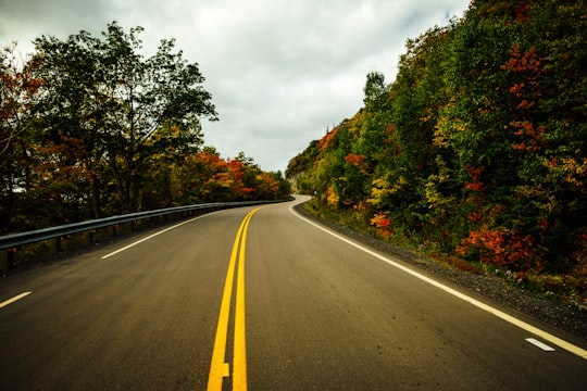 empty road in Cabot Trail Canada