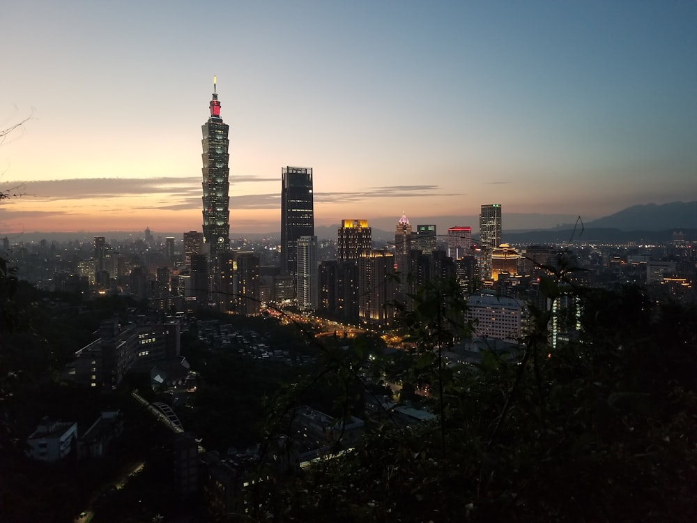 high-rise buildings during golden hour