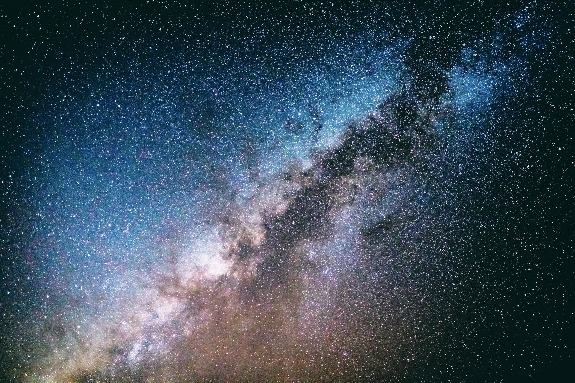 blue, black, and brown galaxy