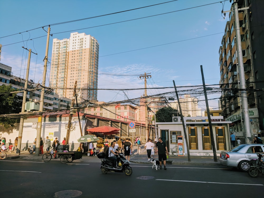 people walking on street