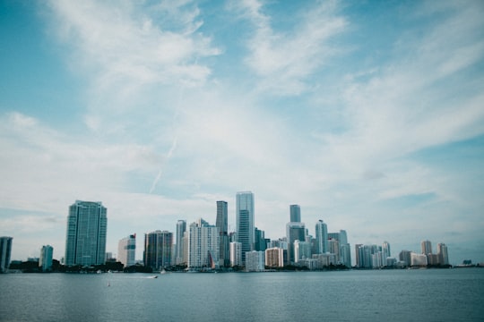 landscape photography of city beside body of water in Miami Marriott Biscayne Bay United States