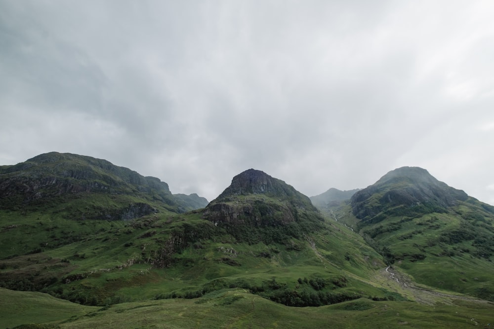 mountains under sky