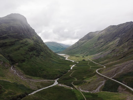 view of mountain pass in Glen Coe United Kingdom
