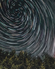time-lapse photography of shooting stars