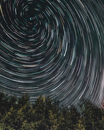 time-lapse photography of shooting stars