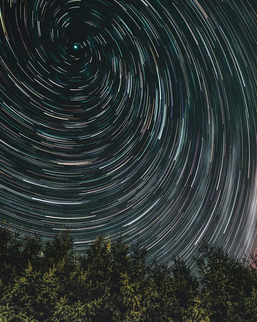 Fotografia time-lapse di stelle cadenti
