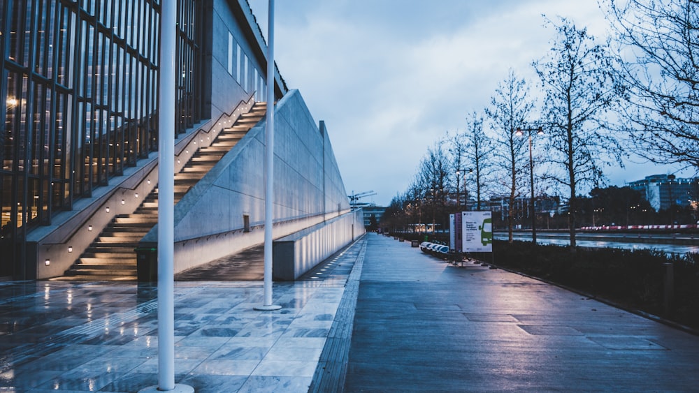 building with outdoor stairs