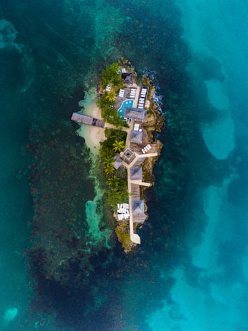aerial photography of islan