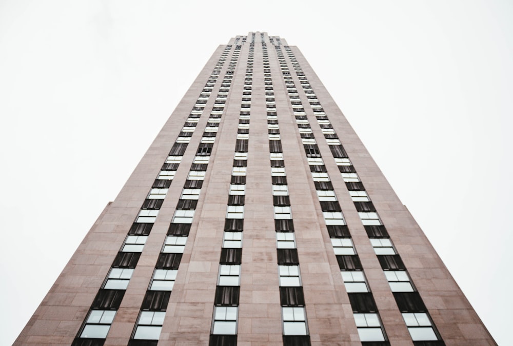 high-angle photography of brown high rise building during daytime