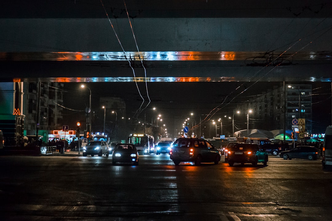 cars on road during nighttime