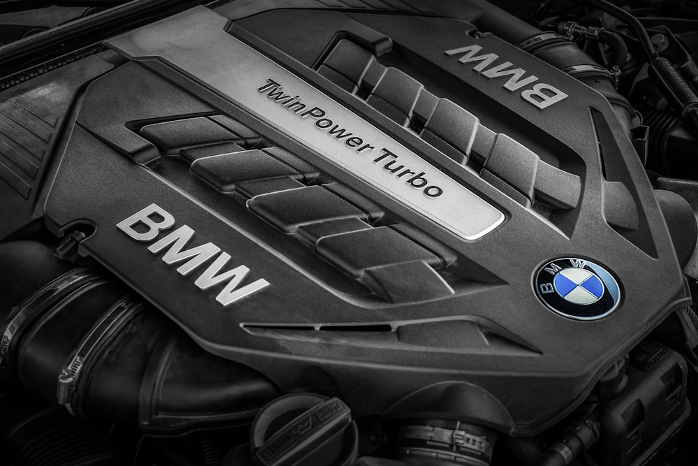 black BMW TurboPower engine bay