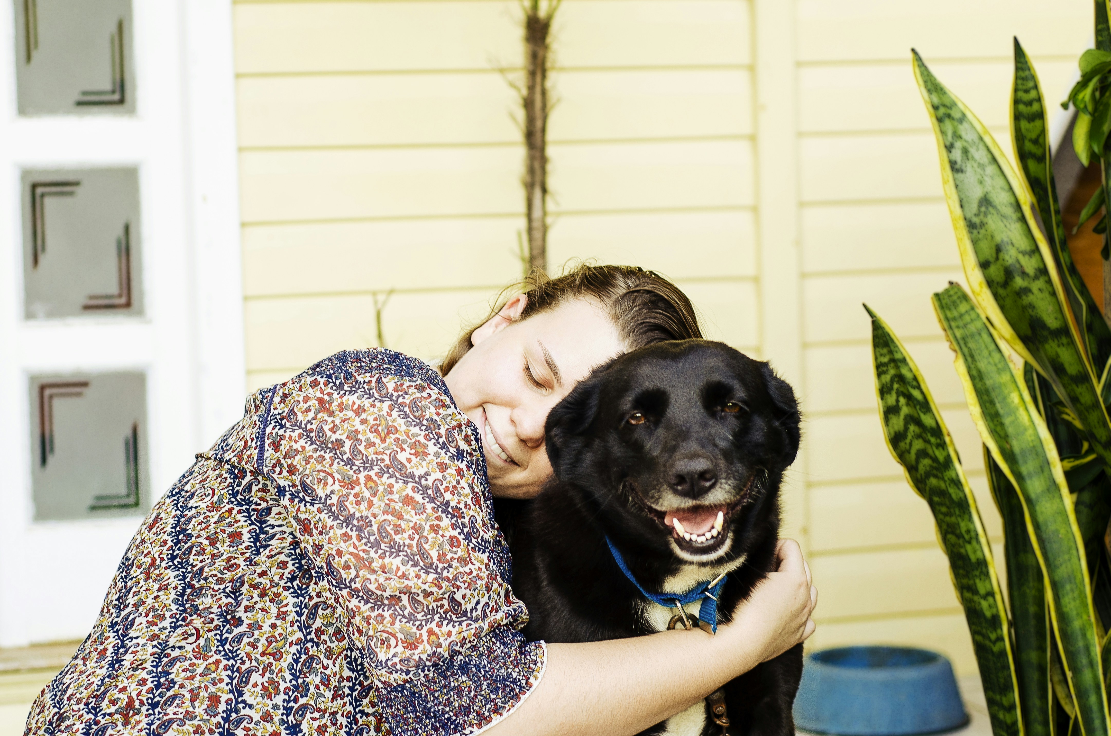 A portrait with my sister and my lovely dog.