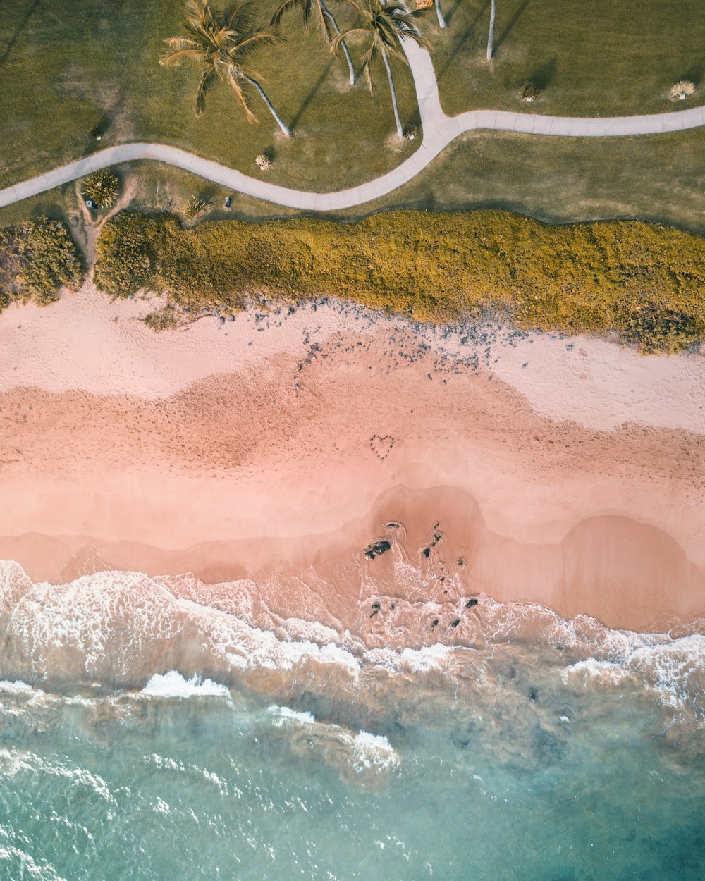 bird's eye view of shore