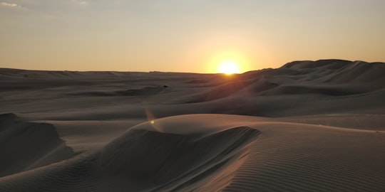 gray sands during sunset in Ica Peru