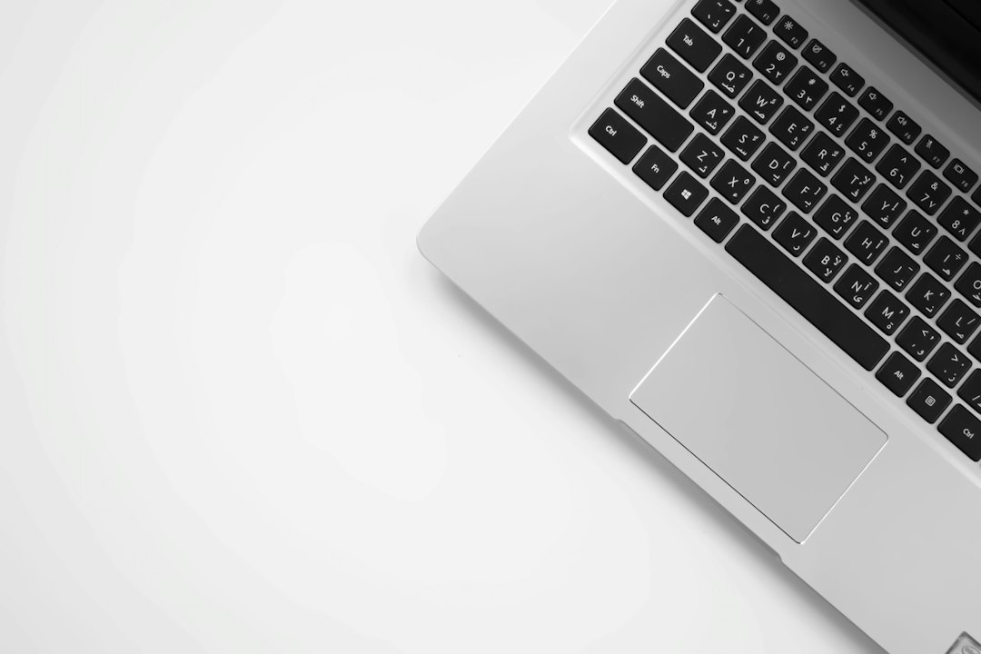 laptop open on desk