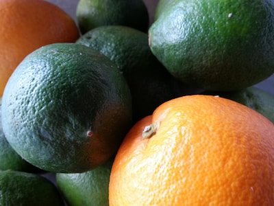 A close-up of ripe fruits and vegetables in natural light.