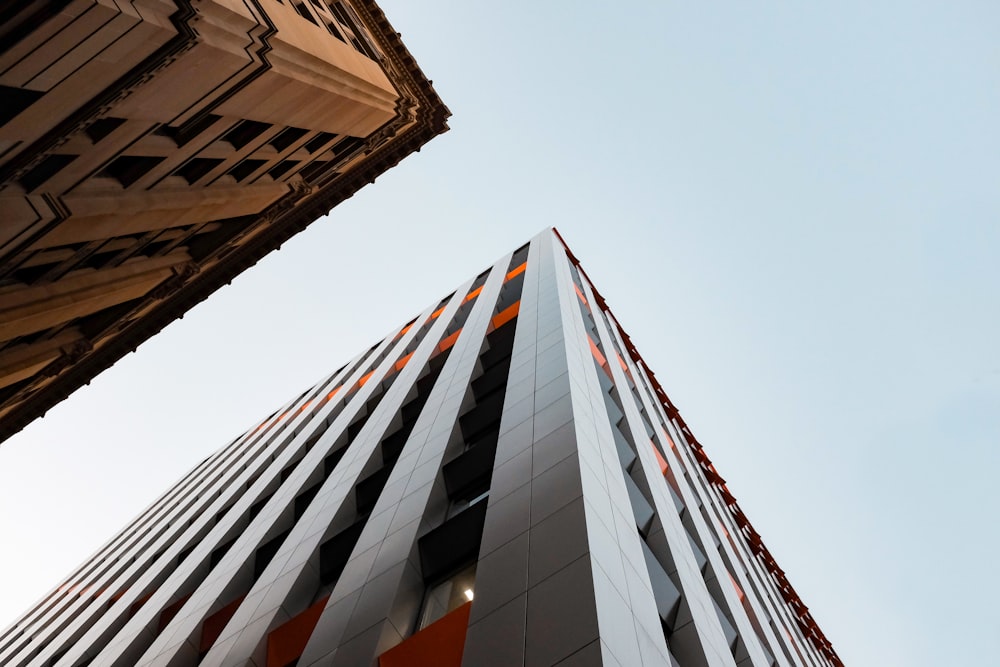 two brown and gray buildings during day