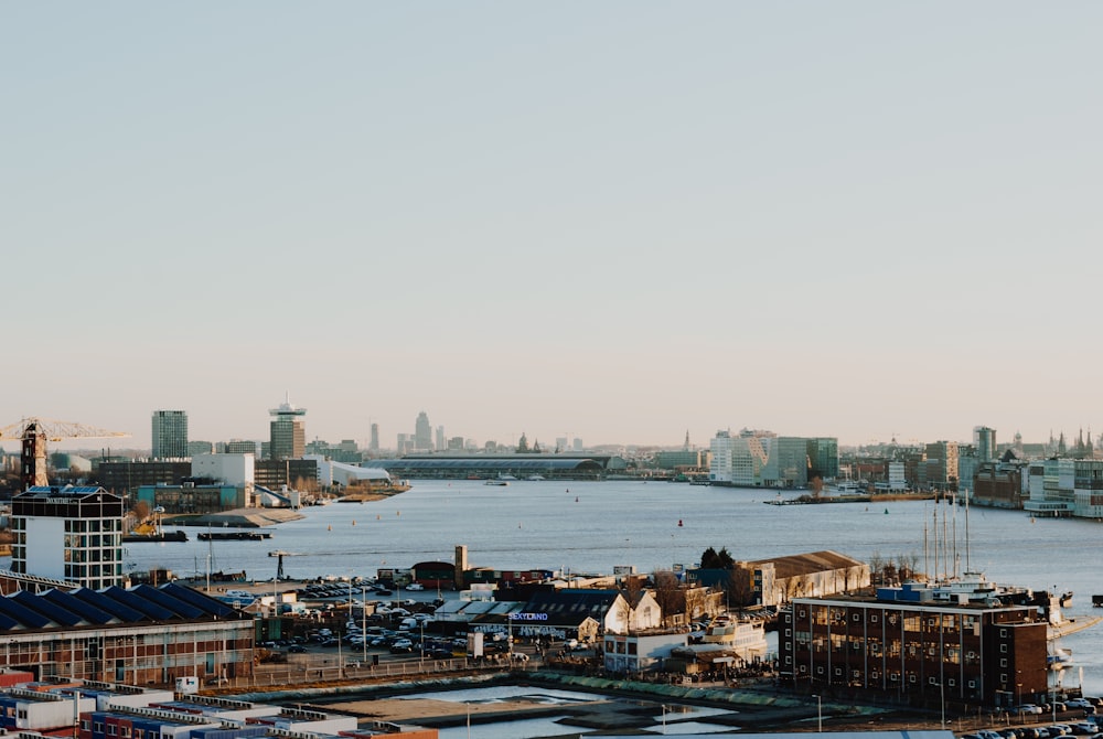 buildings and body of water