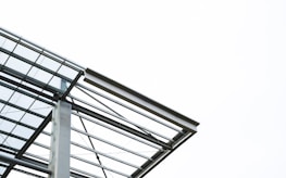 Completed steel structure of a commercial building showcasing clean lines and sturdy design.