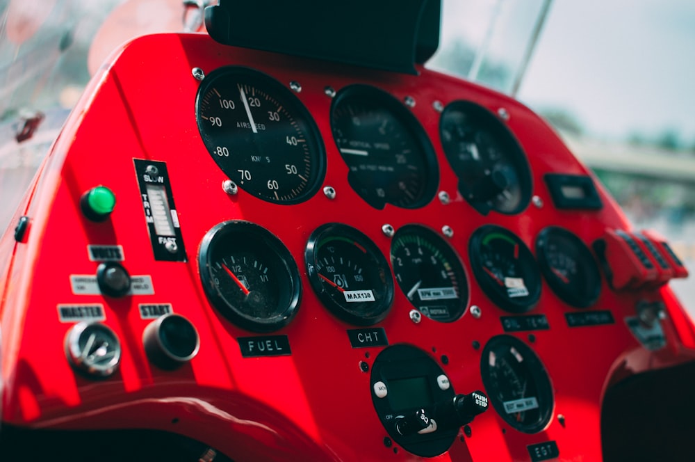 red panel speedometer