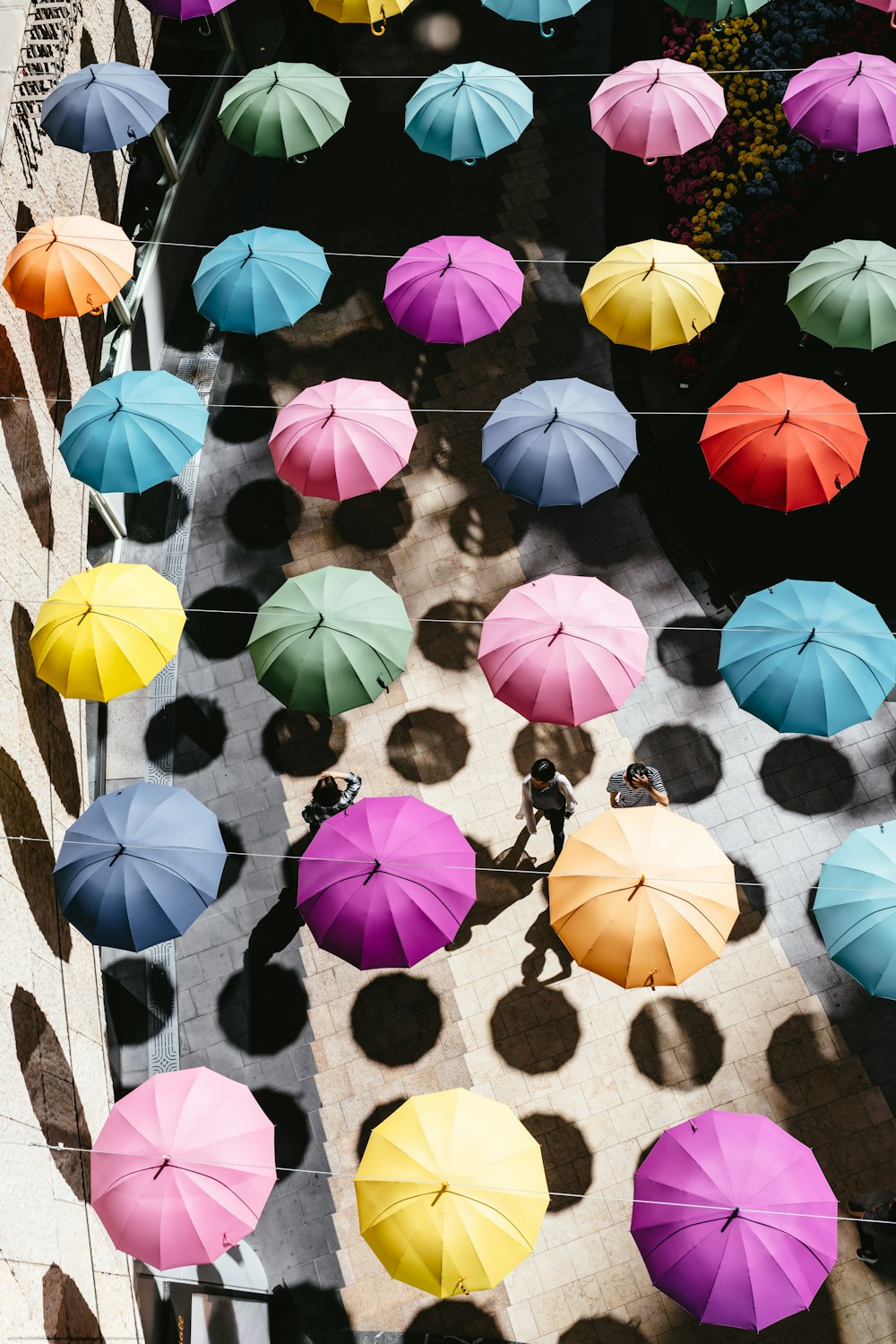 verschiedenfarbiger Regenschirm lot