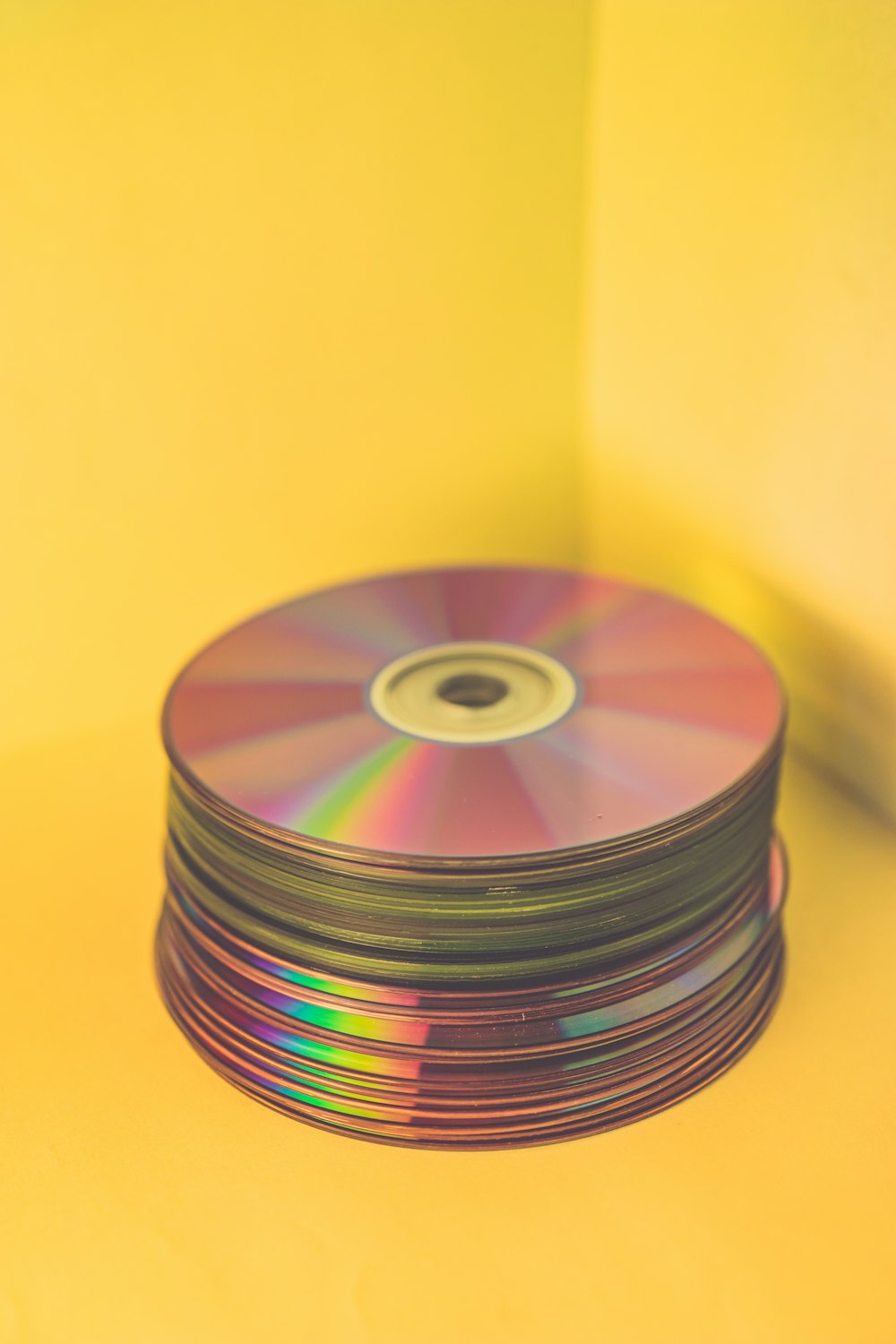 pile of media discs