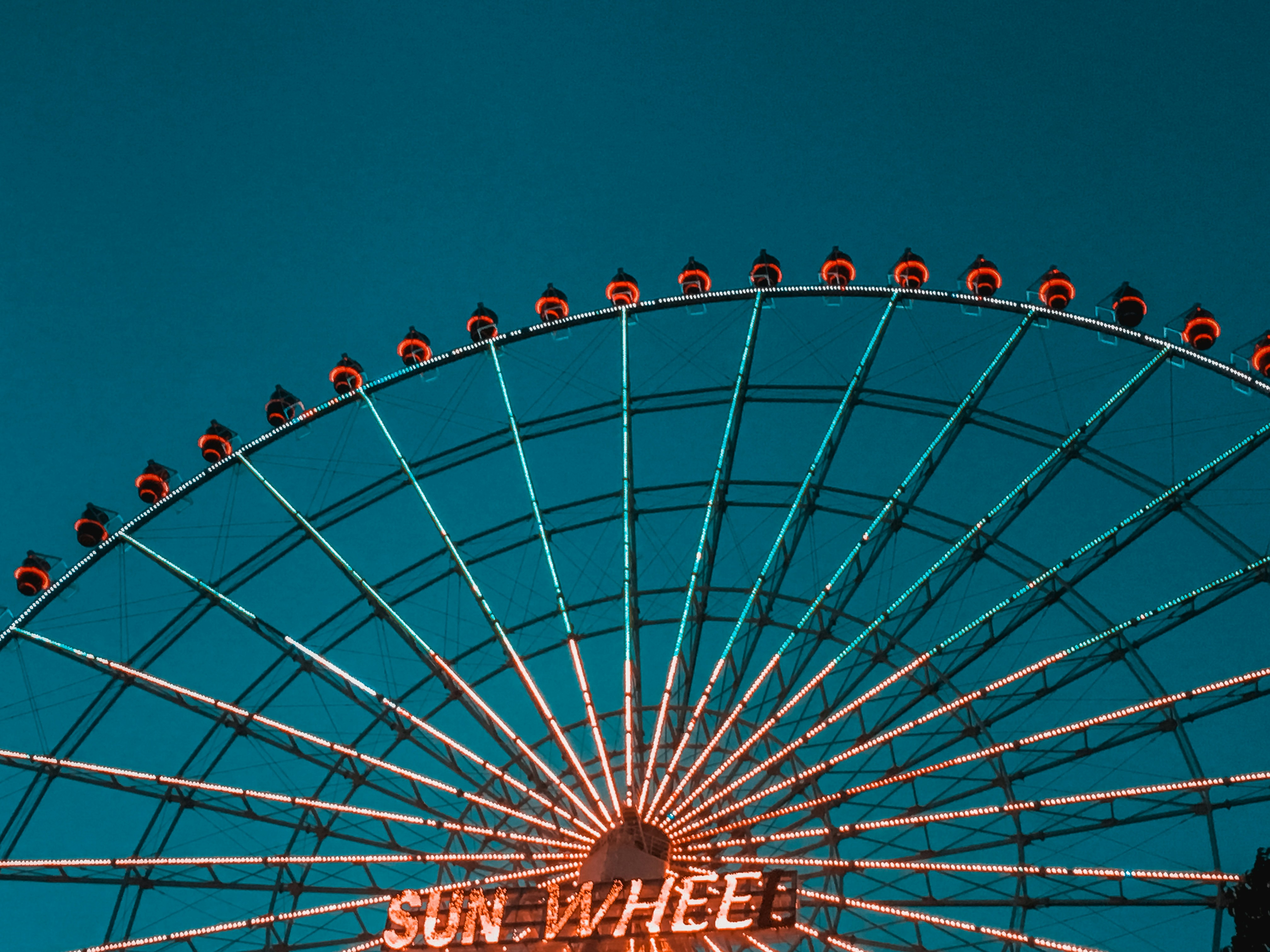 low-angle view of Sun Wheel Ferris wheel