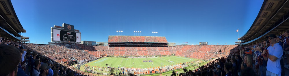 a football stadium filled with lots of people