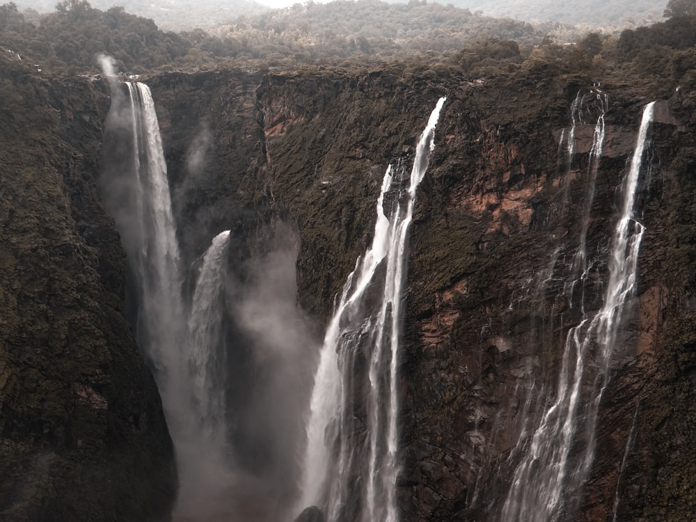 waterfalls during daytime