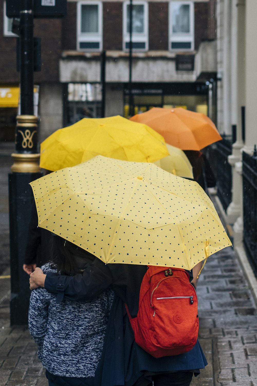 yellow and orange umbrellas