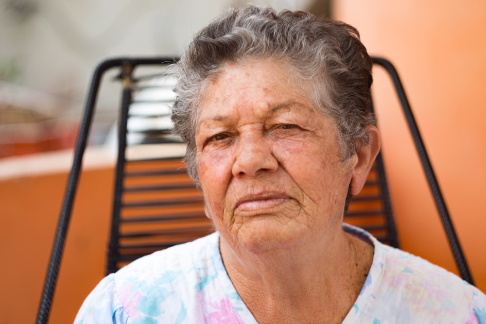 woman sitting on chair