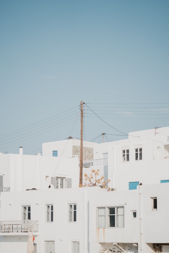 white building in Paros Greece