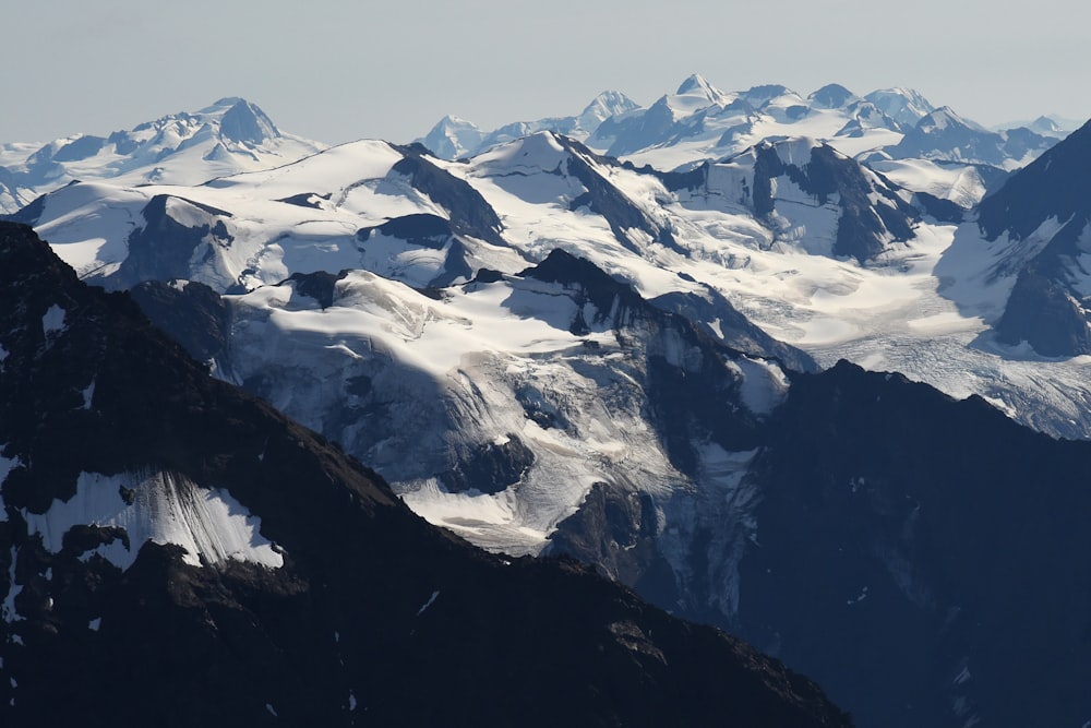 snow covered mountains