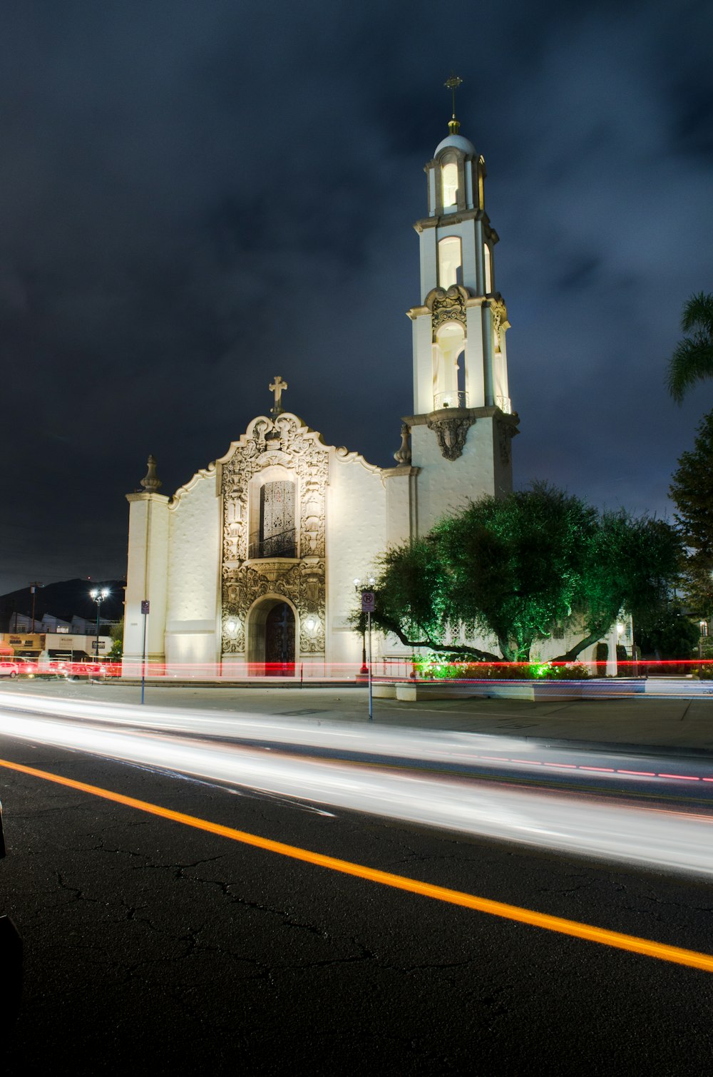 white concrete church