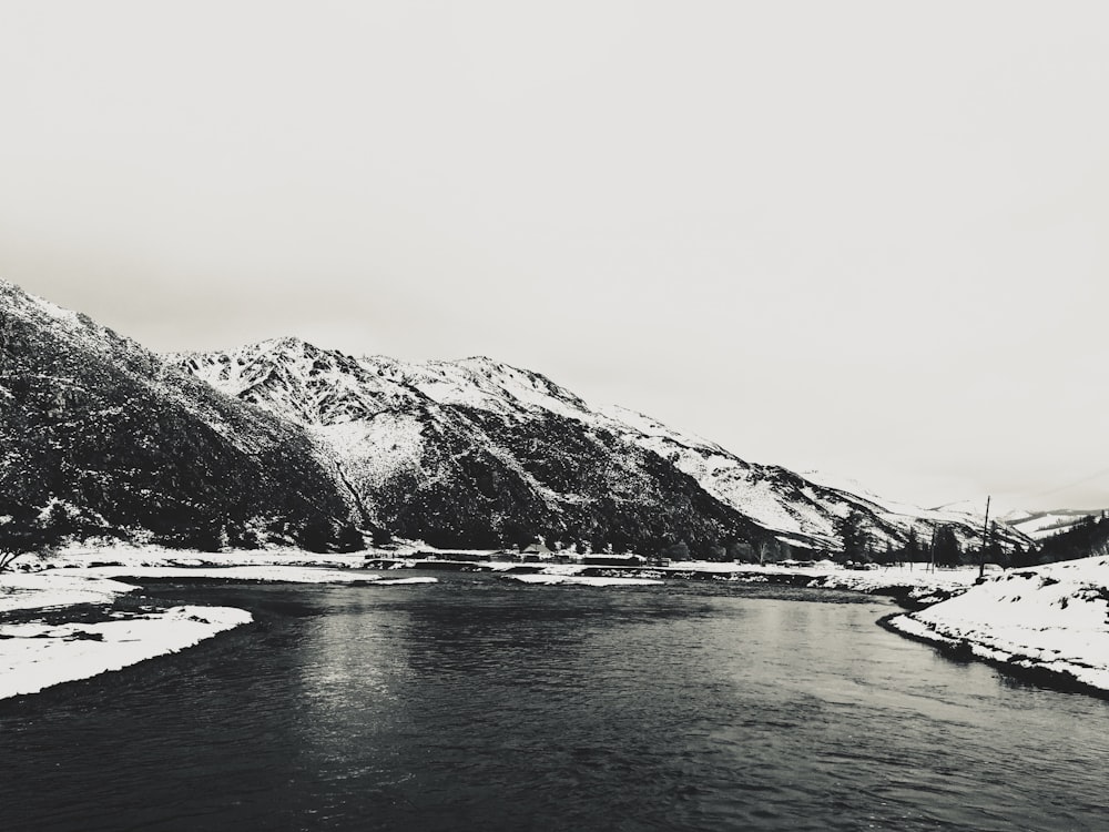 body of water and mountains