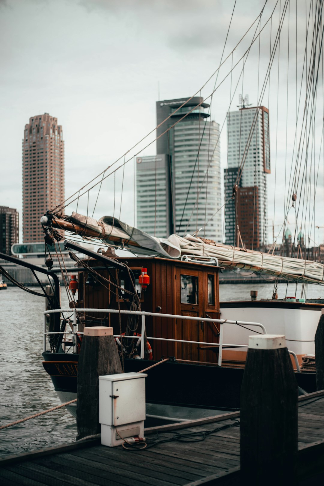 brown boat on dock