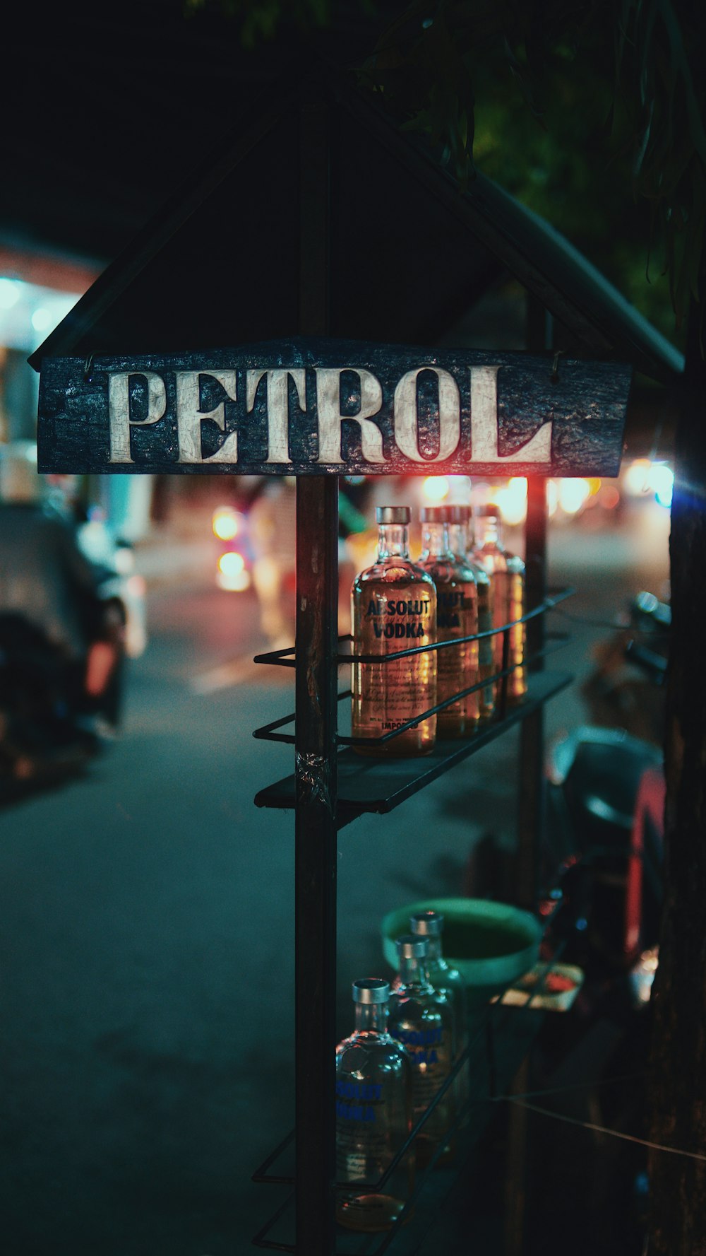 estação de vodka de madeira da gasolina