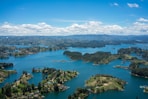 islands with buildings during day