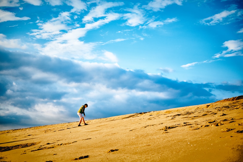 person on desert