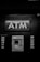 A black and white photograph of an ATM machine embedded in a wall. Above the ATM, there is a prominent sign with large letters spelling 'ATM'. To the sides, there are advertisements or logos for various card networks.