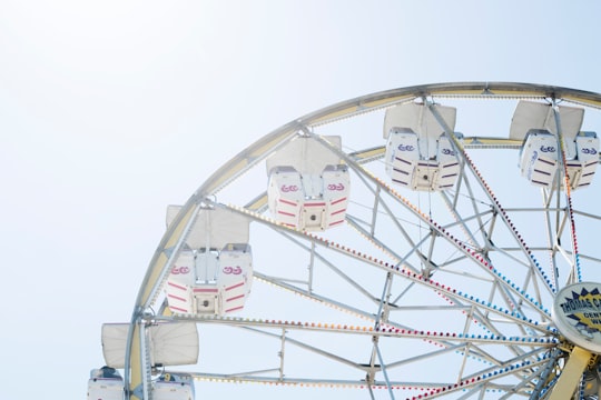 low-angle view of white Ferris wheel in Dripping Springs United States