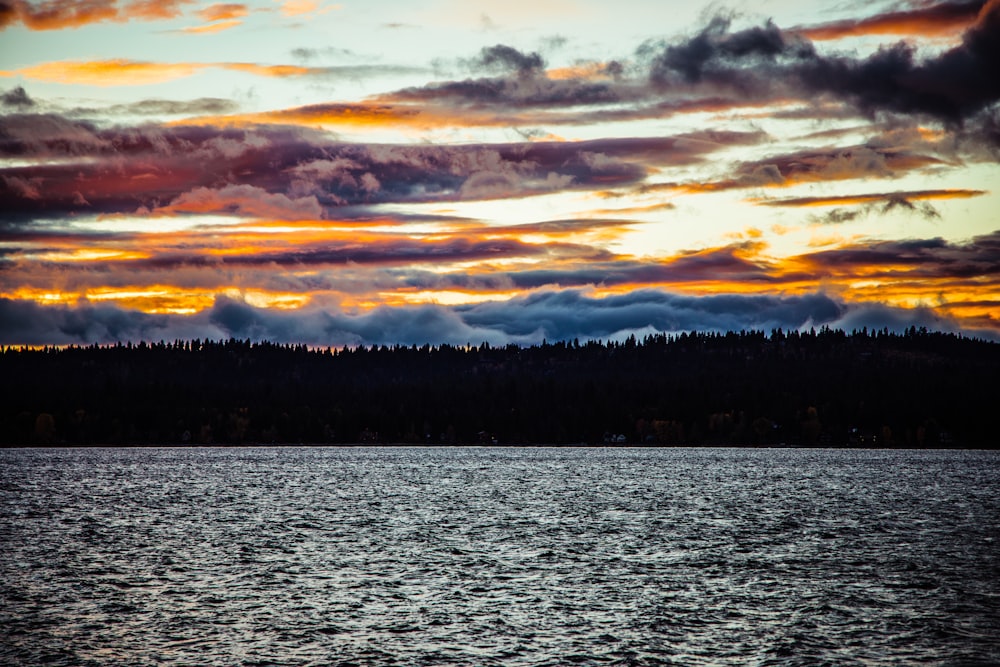 silhouette photo of island