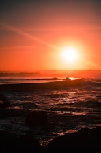 ocean during golden hour