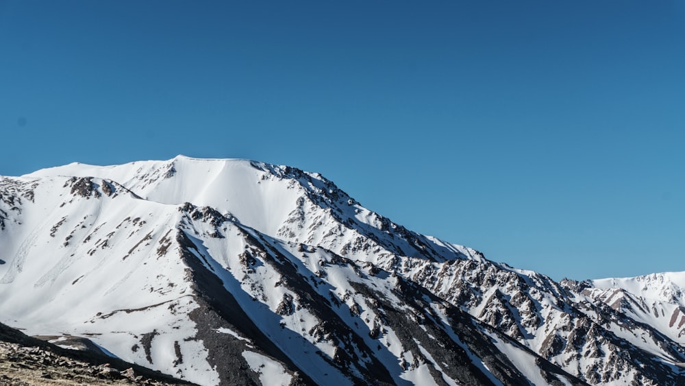 mountain covered with snow