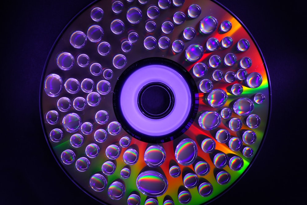 compact disc and water droplets illustration