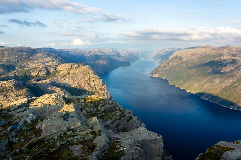 aerial photo of body of water