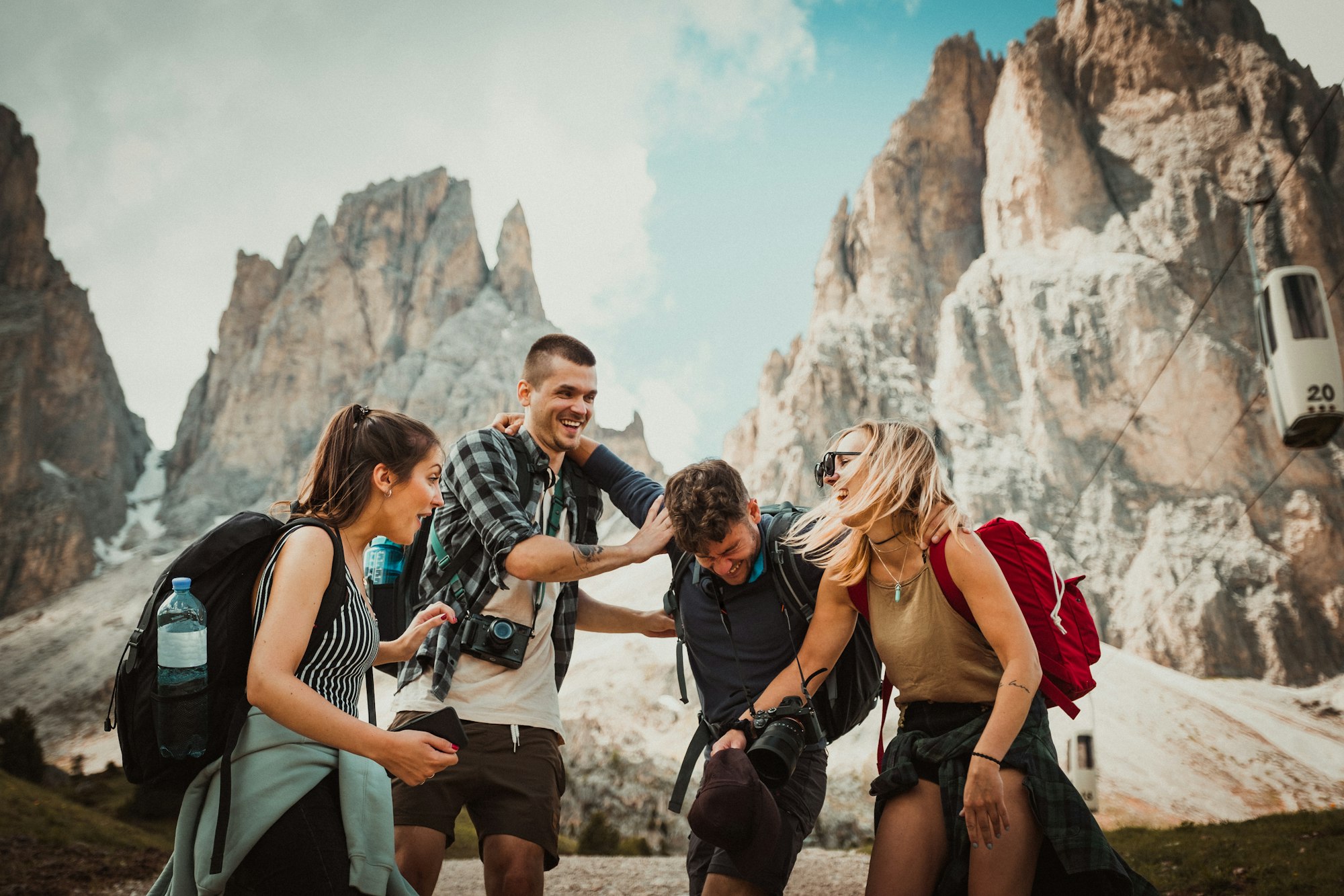 This shot was taken during a roadtrip with a couple of friends in the Dolomites. This pretty much sums up the lovely adventures we had over there – just us (and some beers) in the mountains for one week. Although it is just a snapshot, it captures a true, precious moment of togetherness and friendship.